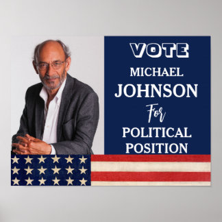 Custom Photo Campaign Political  Poster