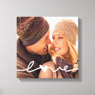 Custom Photo Canvas   Hand Drawn Love Overlay