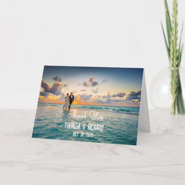 Custom Photo Card, Folded, Blank Inside Thank You Card (Front)