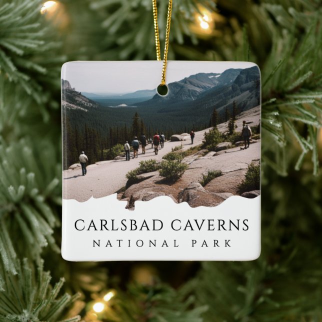 Custom Photo Carlsbad Caverns National Park Ceramic Ornament (Tree)