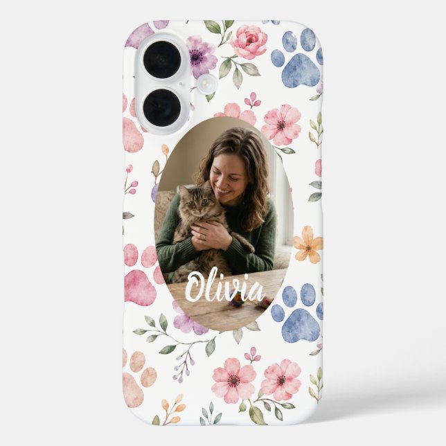 Custom Photo Cat Mom Phone Case  (Back)