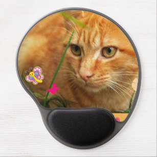 Custom photo cat personalized  gel mouse pad