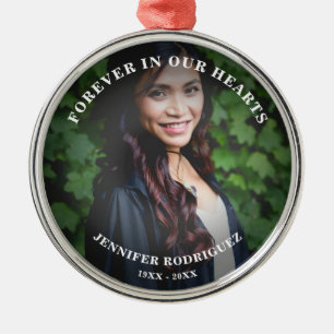Custom Photo Celebration Of Life Death Remembrance Metal Ornament