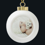 Custom Photo Ceramic Ball Christmas Ornament<br><div class="desc">Create a personalized photo gift with your own photo, from your beloved family photo to your adorable pet photo, to make your design unique. Perfect as holiday gift for family. Please Note: The photo shown on this product is sample photo for presentation purposes only. Please replace the photo with your...</div>