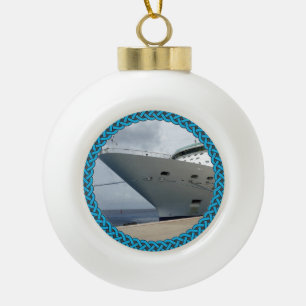 Custom Photo Ceramic Ball Christmas Ornament