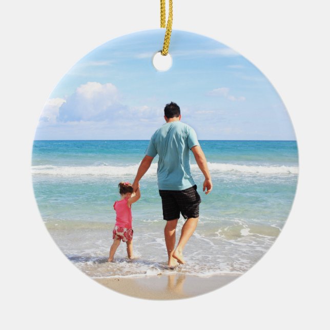 Custom Photo Ceramic Ornament (Front)