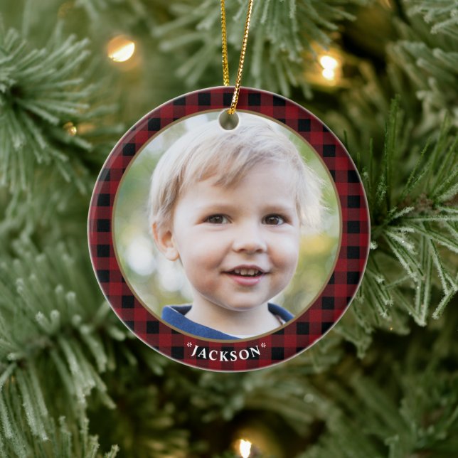 Custom Photo Ceramic Ornament (Tree)