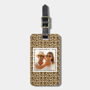 Custom Photo Cheetah skin pattern Luggage Tag