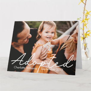Custom Photo Child Adoption Announcement Fold Card