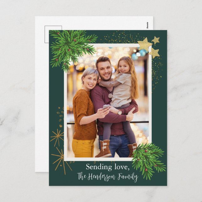 Custom Photo Christmas Card Personalized Postcard (Front/Back)