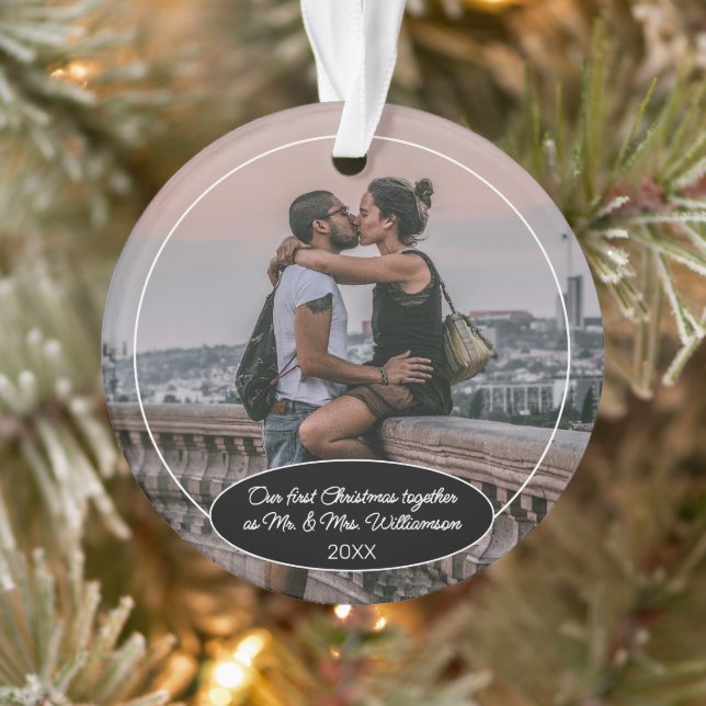 Custom Photo Christmas Classic Personalized 2025 Ornament (Tree)