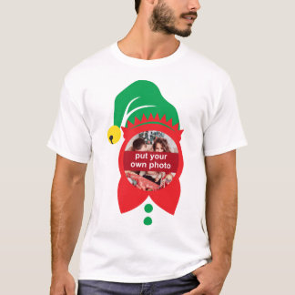 Custom Photo Christmas Elf T-Shirt
