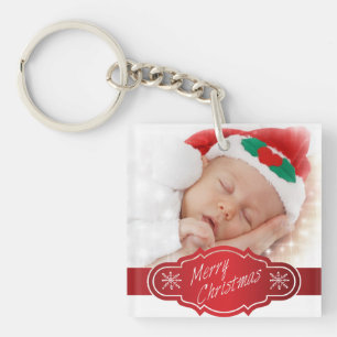 Custom Photo Christmas Gift - Keychain