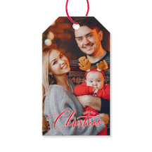 Custom Photo Christmas Gift Tags