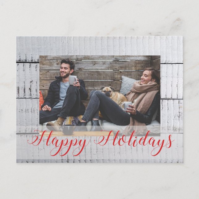 Custom Photo Christmas Holiday Postcard (Front)