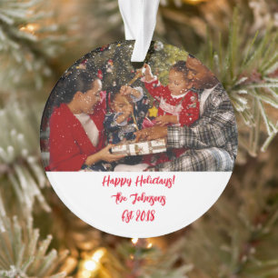 CUSTOM PHOTO CHRISTMAS ORNAMENT