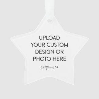 Custom Photo Christmas Star Ornament