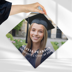 Custom Photo Class of 2026 Graduation Cap Topper