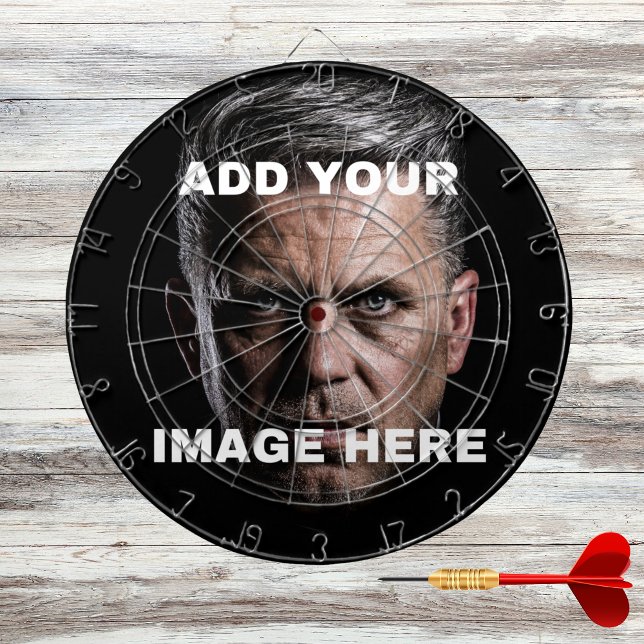 Custom Photo Classic Personalized image Template  Dartboard (Creator Uploaded)
