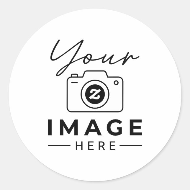 Custom Photo Classic Round Sticker (Front)