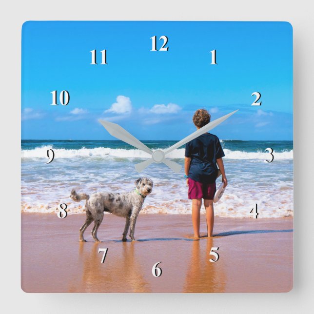 Custom Photo Clock Your Own Design With Pet (Front)