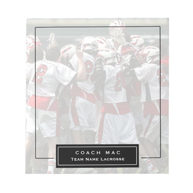 Custom Photo Coach  Notepad, Full Photo | Faded Notepad (Front)