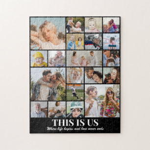 Custom Photo Collage 20 Pictures 11x14 Friends BFF Jigsaw Puzzle