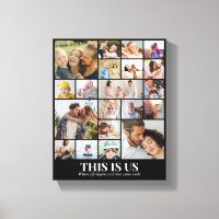 Custom Photo Collage 20 Pictures 8x10 16x20 Black