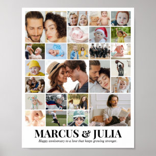 Custom Photo Collage 25 Pictures 8x10 16x20 24x30 Poster