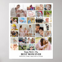 Custom Photo Collage 25 Pictures Grid 11x14 22x28