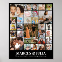 Custom Photo Collage 30 Pictures 8x10 16x20 24x30