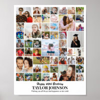 Custom Photo Collage 50 Pictures 8x10 16x20 24x30