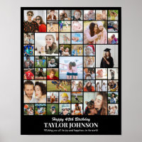 Custom Photo Collage 50 Pictures Grid 11x14 22x28