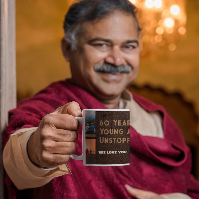 Custom Photo Collage 60th Birthday Gifts for Men Mug (Custom Photo Collage 60th Birthday Gifts for Men Mug)