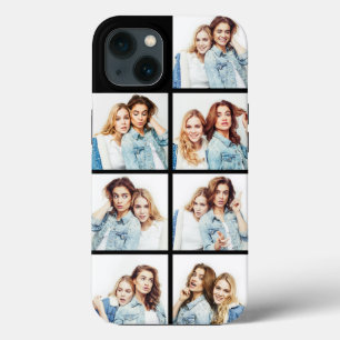 Custom Photo Collage 7 Square Photos Black iPhone 13 Case