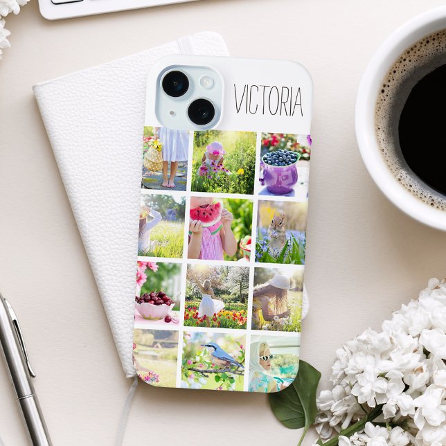 Custom Photo Collage and Name Case-Mate iPhone Case (Creator Uploaded)