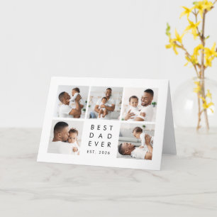 Custom Photo Collage Best Dad Ever Card