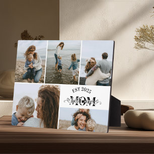 Custom Photo Collage Best Mom Ever  Plaque