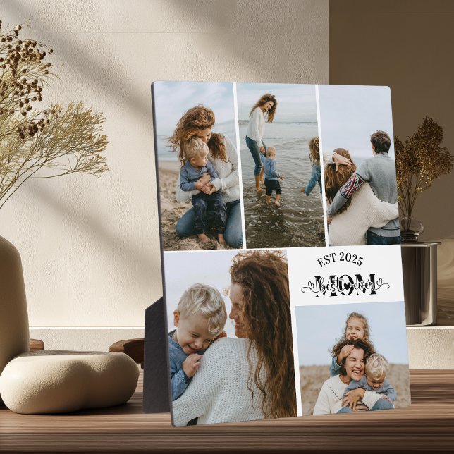 Custom Photo Collage Best Mom Ever  Plaque (Creator Uploaded)