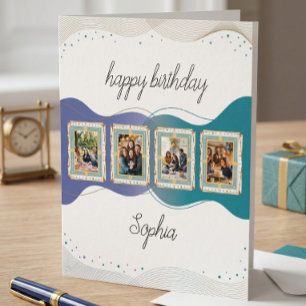 Custom Photo Collage Birthday Card   All Ages
