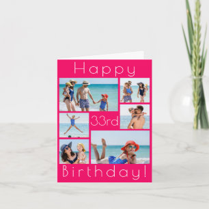 Custom Photo Collage Birthday Card – Any Age Group