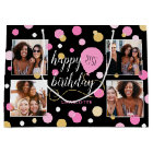 Custom Photo Collage Birthday Pink