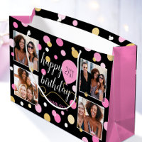 Custom Photo Collage Birthday Pink