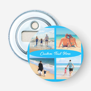 Custom Photo Collage Bottle Opener Your Text