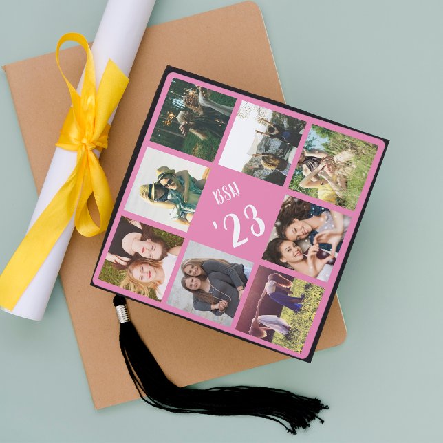 Custom Photo Collage & Class Year Graduation Cap Topper (Creator Uploaded)