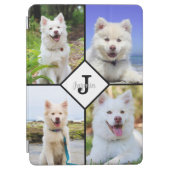 Custom Photo Collage Dog Pet Cat Monogram Photo iPad Air Cover (Front)