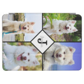 Custom Photo Collage Dog Pet Cat Monogram Photo iPad Air Cover (Horizontal)