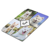 Custom Photo Collage Dog Pet Cat Monogram Photo iPad Air Cover (Side)