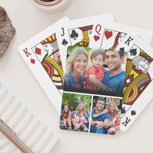 Custom Photo Collage Family Friends Playing Cards (Creator Uploaded)