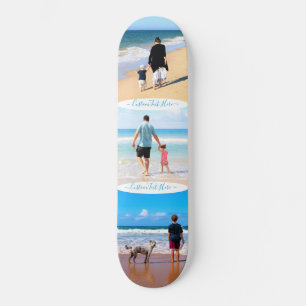Custom Photo Collage Family Love Personalized Text Skateboard